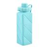 Silicone Foldable Water Bottle 610ml Leakproof Collapsible Water Bottle for Travel Camping Hiking Sports Outdoor BPA Free Portable Reusable Water Cup