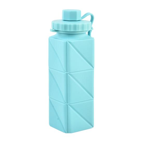 Silicone Foldable Water Bottle 610ml Leakproof Collapsible Water Bottle for Travel Camping Hiking Sports Outdoor BPA Free Portable Reusable Water Cup