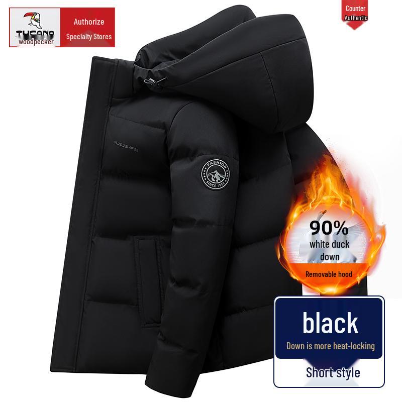 

Мужской пуховик средней длины Woodpecker для мужчин среднего и пожилого возраста - Зимняя утепленная верхняя одежда 170/M 90-110 lbs