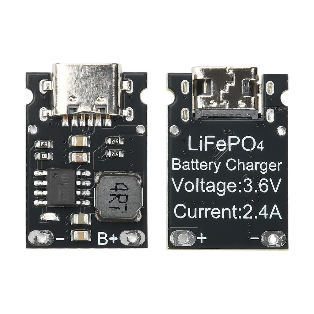 DC 4.5-5.5V 1S Lithium Iron Phosphate Battery Dedicated Charging Module High Current Charging Board Type C 3.2V/3.6V 2.4A