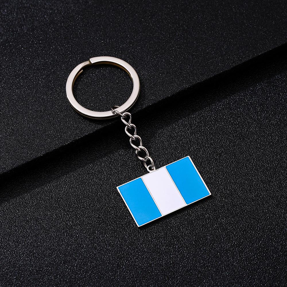 Guatemalan Ethnic Style Stainless Steel Oil Drop Pendant Keychain: Unisex Decoration