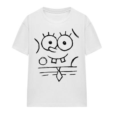 SpongeBob SquarePants Unisex Adult Sketch Smile T-Shirt