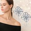 Stylish Four-Leaf Clover Stud Earrings for Women – Simple and Versatile Design