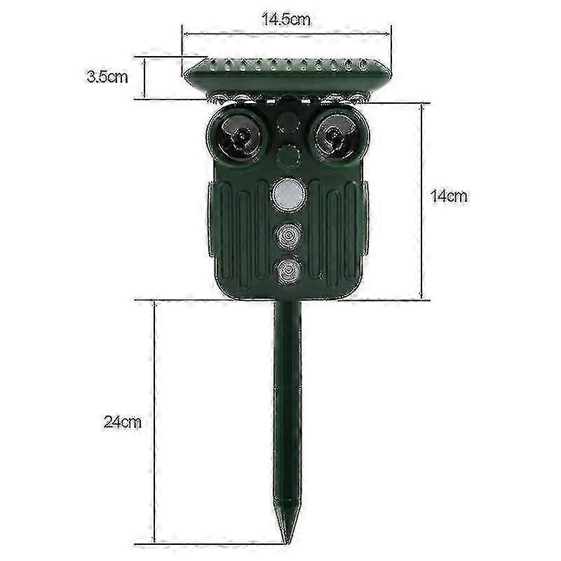 Ultrasonic Solar Deer Repeller - 5 Adjustable Modes - Get Rid Of Deer In 48 Hours-QH Edition 0617