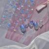 Shiny Blowing Bubble Nail Decorations Stickers 5D Shell Light Love Cat Bubble Transfer Slider Sticker DIY Manicure Decals