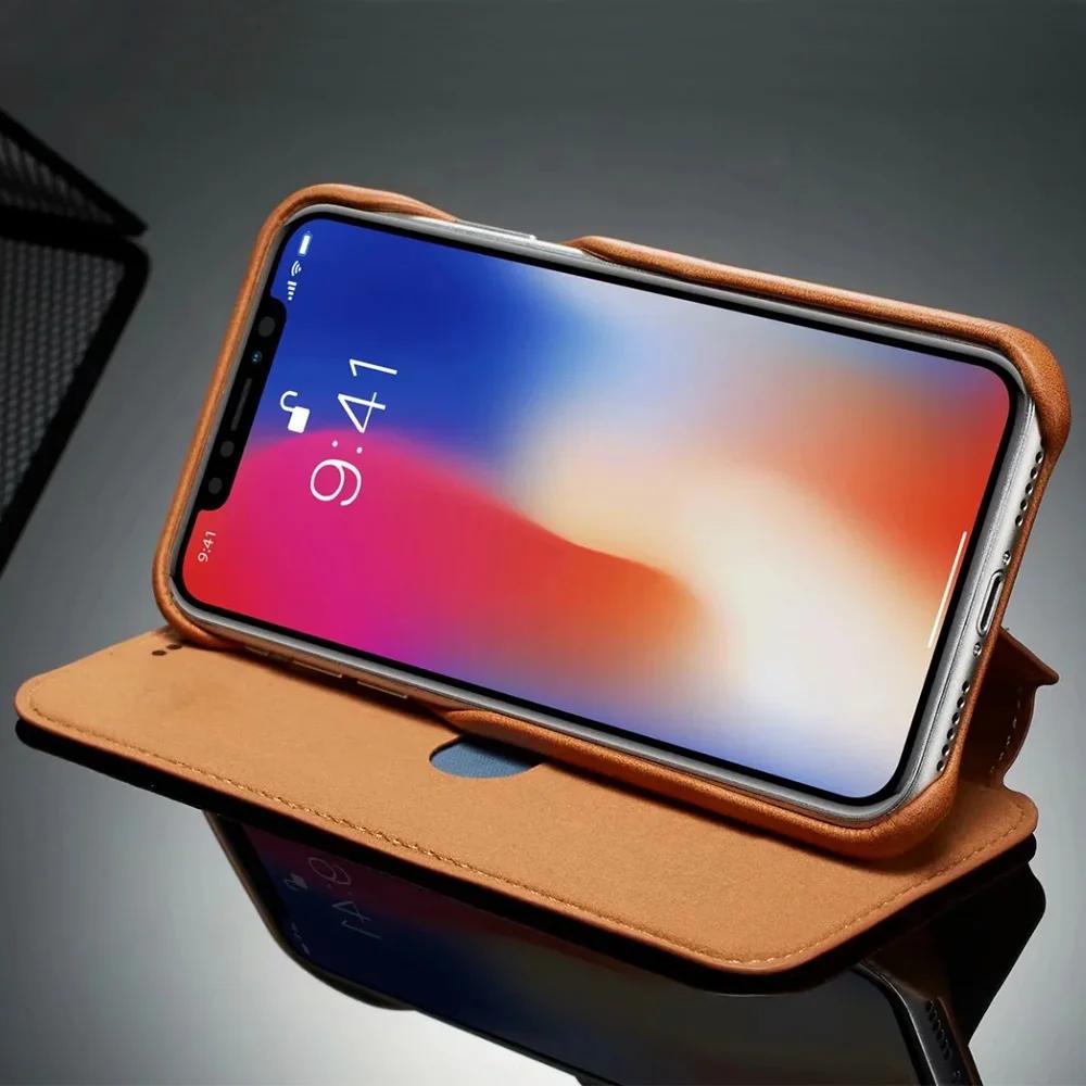 Custodia Flip in Pelle di Lusso per Samsung S25 Ultra S24 Plus S22 S21 FE Note20 A53 A72 A52 A12 A54 5G Portafoglio Magnetico Copertura Business