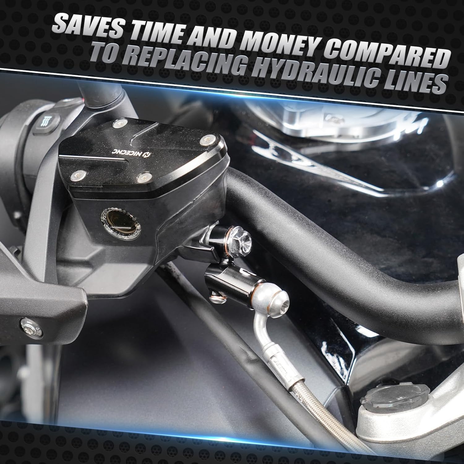 

Черный Комплект Адаптеров-удлинителей Тормозных Шлангов NICECNC Совместим с BMW R1300GS, R1250GS Adventure, R1200GS, R1200RT, F850GS Adventure, F900XR, S1000XR,