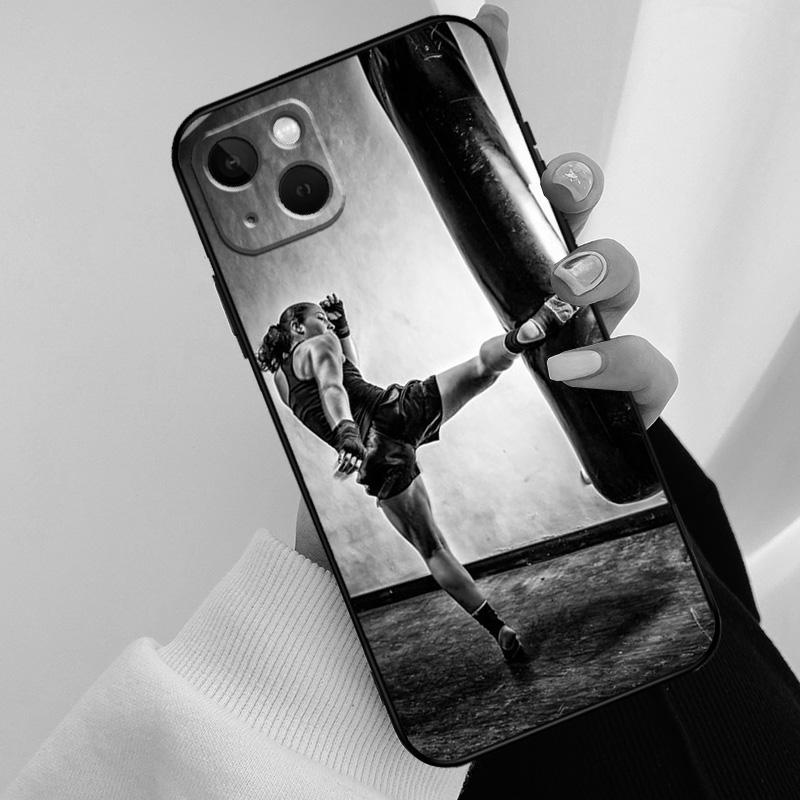 Muay Thai Kickboxing Fight Phone Case For iPhone 17 Pro Max 14 13 12 11 15 16 Pro Max mini 16 15 Plus 16e 17 Air Cover