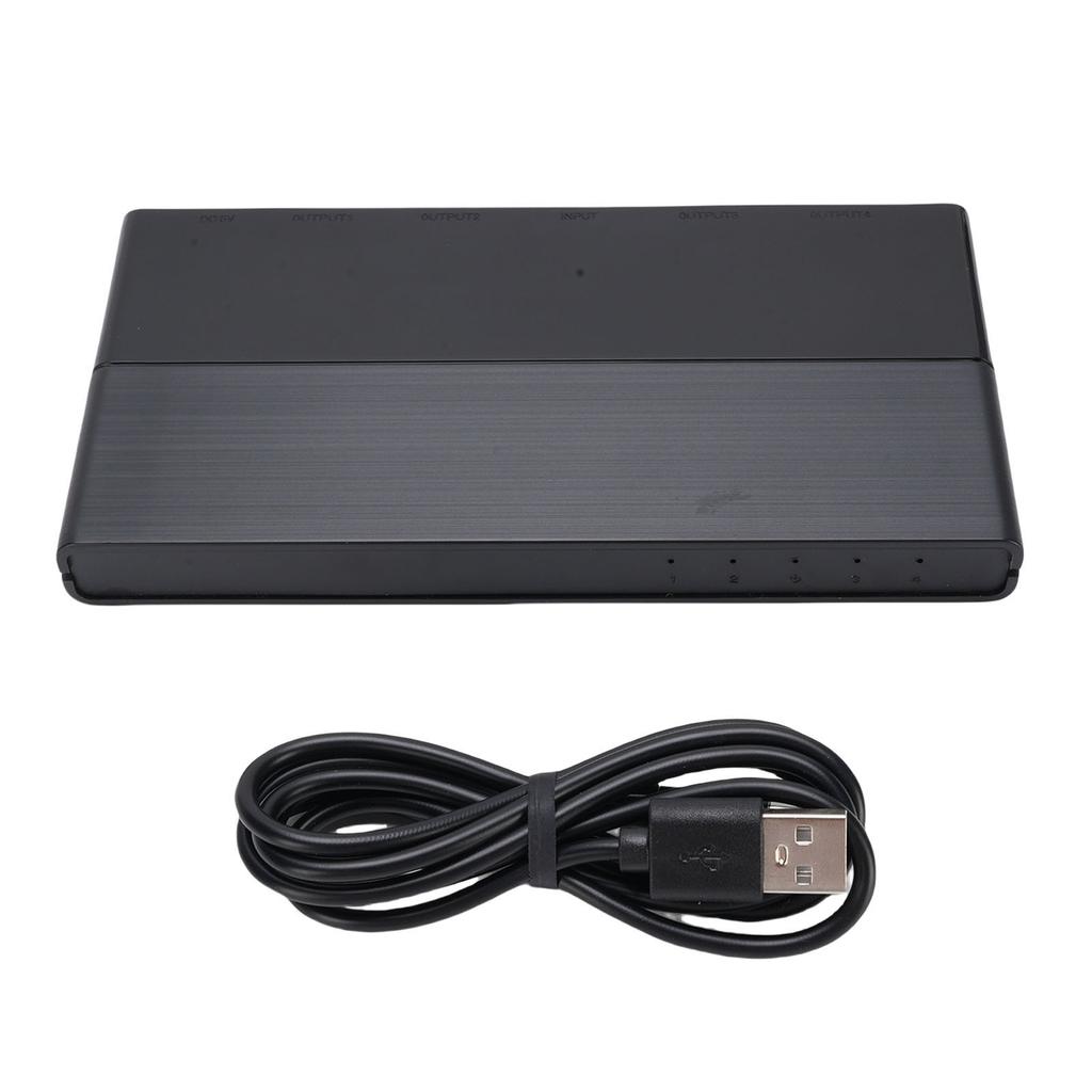 HD Multimedia Interface Splitter 1 in 4 Out 4K 60HZ HD Video Splitter for HDTV Projectors DVD Players Laptops PCs