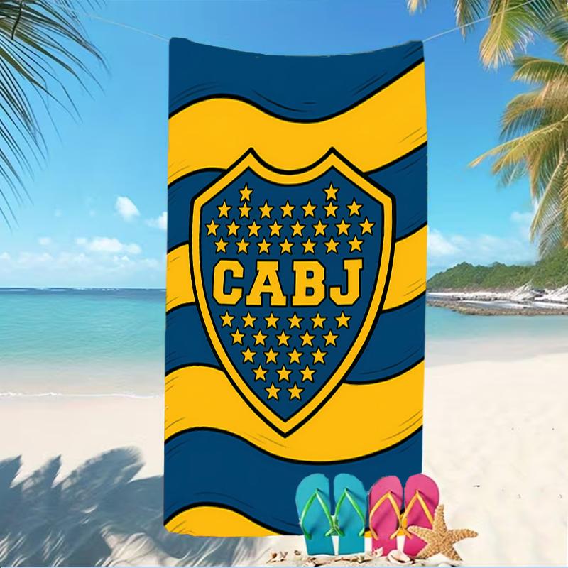 Beach Towel with Club Atlético Boca Juniors Pattern - soft,absorbent,machine washable Lightweight&Modern,swimming,Travel Essentials