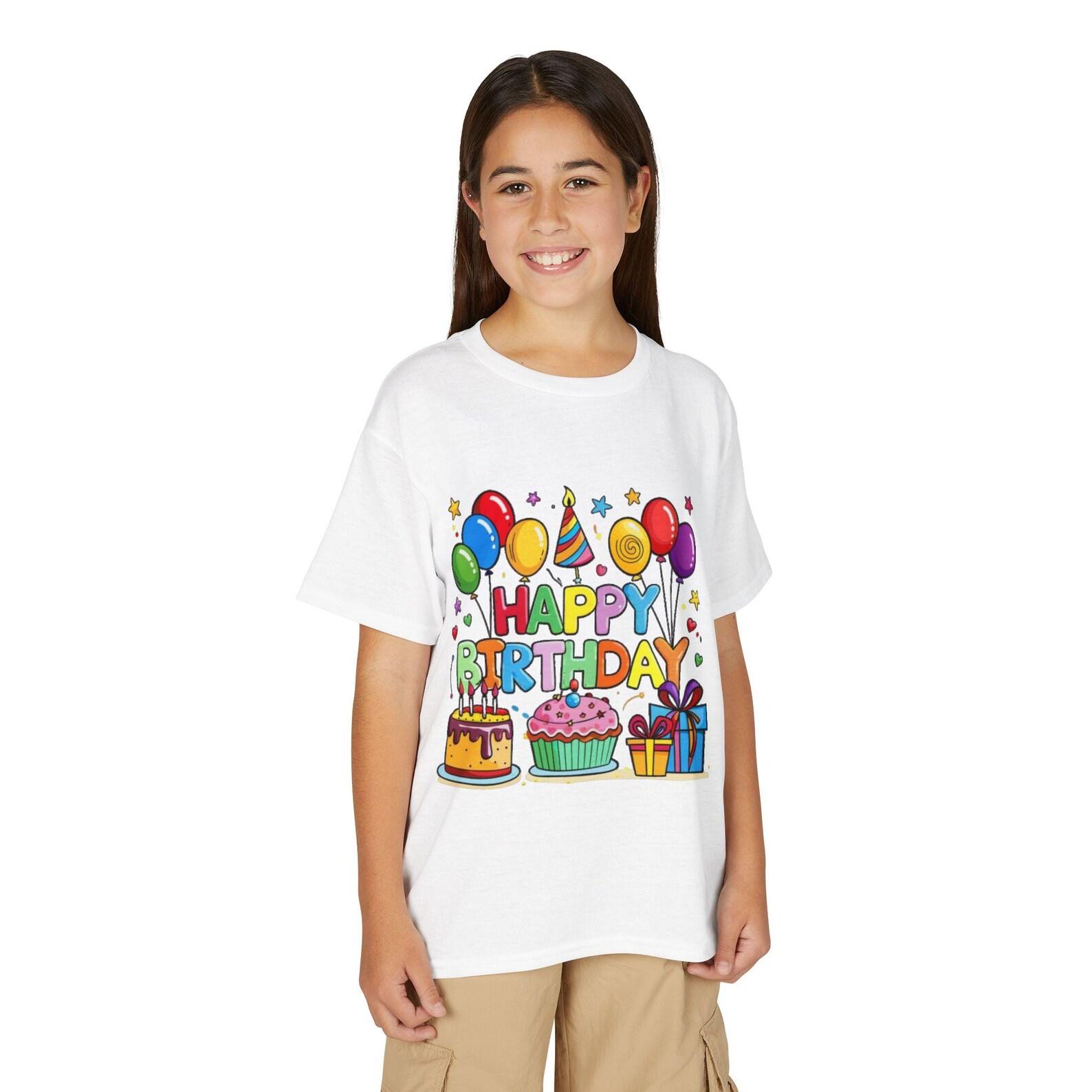 Happy Birthday cake balloons kids T-Shirt | Birthday party design 120