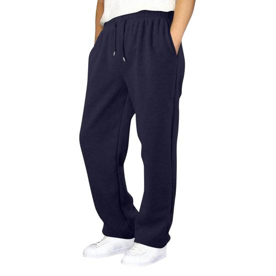 

Мужские широкие спортивные штаны на кулиске, спортивные штаны с прямыми штанинами, повседневные брюки для осени и зимы, для тренировок, тенниса, утренней пробежки XXL темно-синий