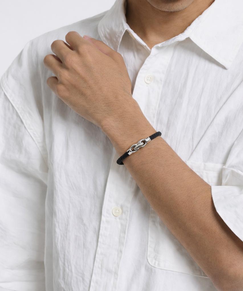Cream Soda Lab Infinity Chain Leather Strap Bracelet