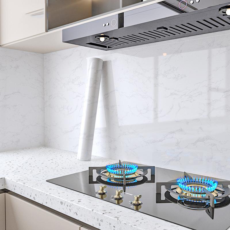 Marmor Selbstklebende Tapete Aluminiumfolie Wandaufkleber Wasserdichte Kontaktpapier Für Küche Dekorfolie Heimdeko