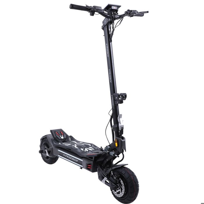 FREEBOY H16 Performance Electric Scooter, Dual Motor, 60V 30Ah, Tubeless 11”, Black