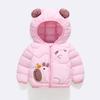 Cappotto in Cotone con Cappuccio a Orso per Bambini e Bambine: Giacca con Stampa Cartone Animato per Autunno e Inverno