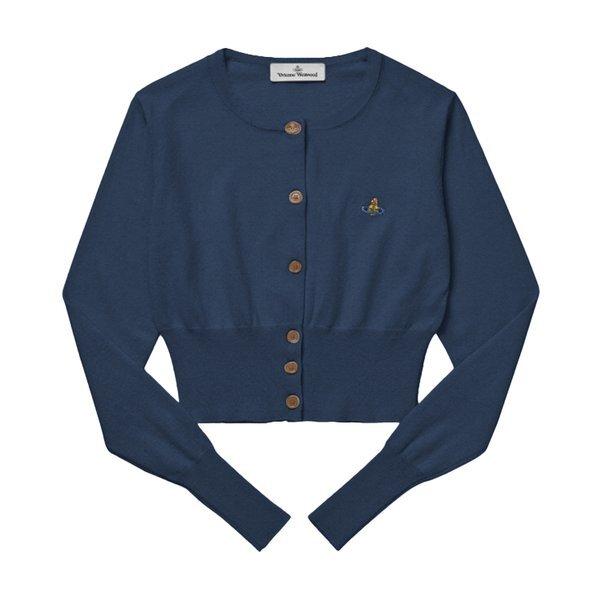 Vivienne WeStwood Bear Orb Logo CaShmere Crop Women S Cardigan 1803002u Y001v K4