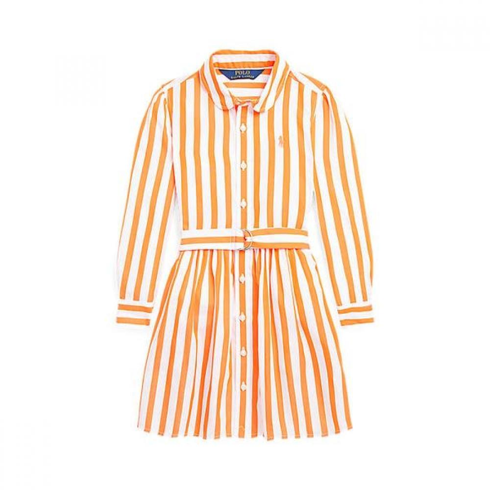 Polo Kids Girls 2 6 Stripe Cotton Poplin Belt Shirt Dress Cwpodrsr3d20679800 3
