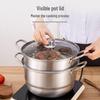 American Style Stainless Steel Multi-Functional Double-Layer Steamer Pot for Cooking and Soup