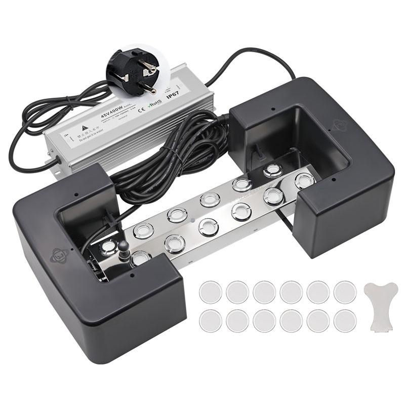 2/4/6/8/10/12 Cabeças Industrial Ultrassônico Criador de Névoa Nebulizador Aço Inoxidável Umidificador de Ar Pulverizador de Névoa para Jardim