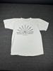 Woolrich Herren T-Shirt Herren L Weiß Grafikdruck USA Rundhalsausschnitt Vintage
