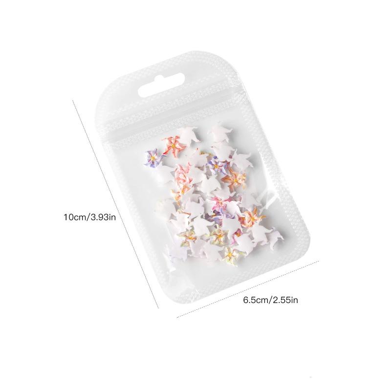 50 Stück Harz Mini Bunte Blume Kunst Nagel Dekorieren 3D Blume Applikationen Diy Nagelkunst Dekor Zubehör Bastelbedarf