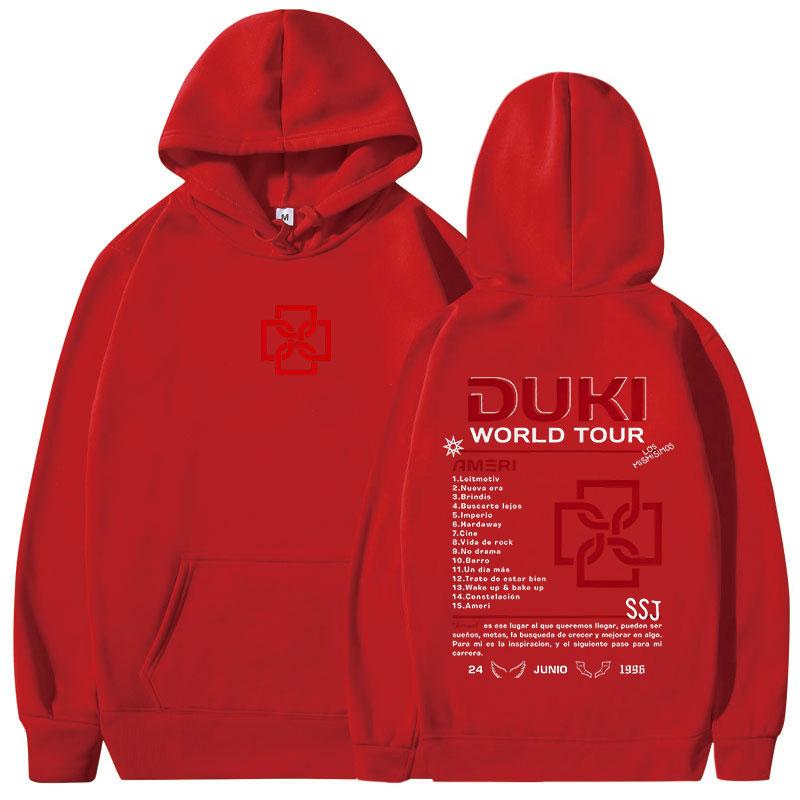 Rapper Duki Ameri World Tour 2025 Merch Hoodies Men Women Clothing Hip Hop Sweatshirts Autumn Winter Fleece Long Sleeve Pullover
