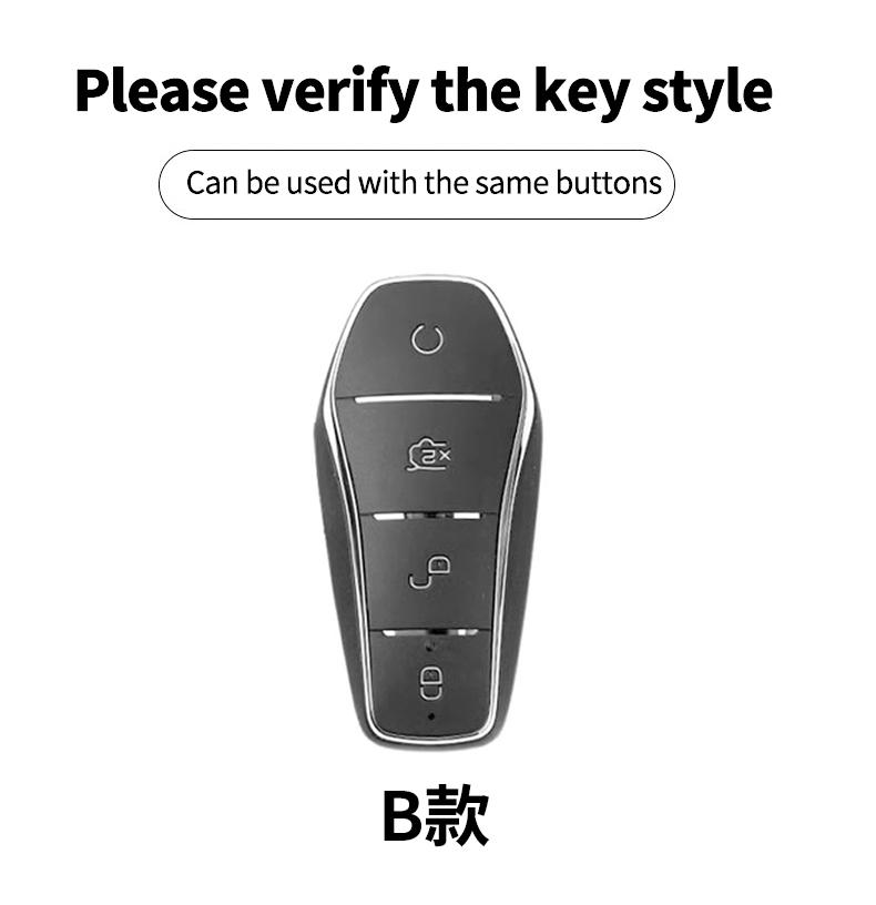 Schlüsselhülle für BYD Song Plus Atto 3 Han EV Tang DM Qin Seal Dolphin Metall Fernbedienung Halter Schlüsselanhänger Autozubehör High-End