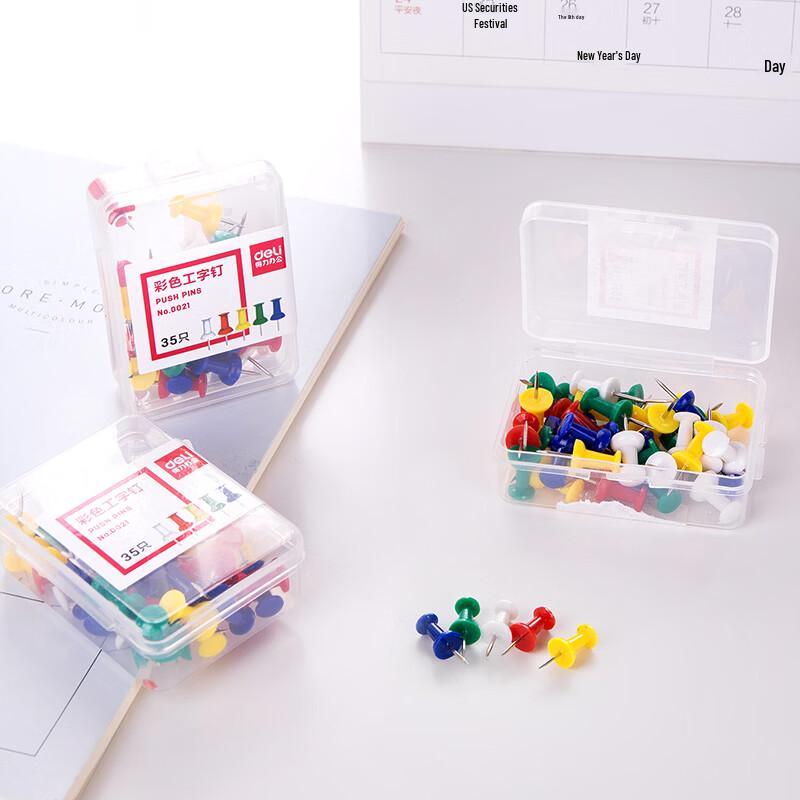 Deli 0021 Assorted Color Pushpins