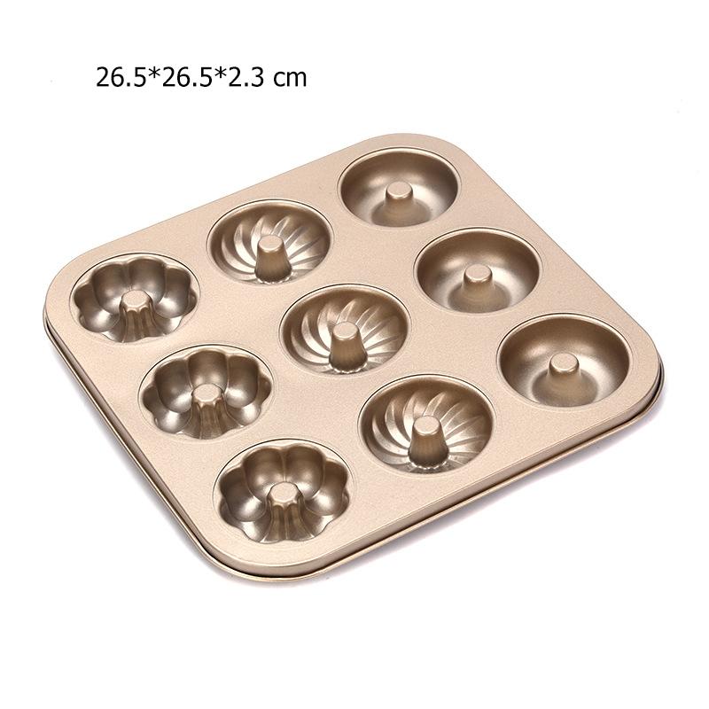 Muffinform, Schokoladen-Backform, Donut-Kuchenform, Donut-Form aus Kohlenstoffstahl, runde Tasse aus Kohlenstoffstahl, Stück, Donut-Herstellungsform