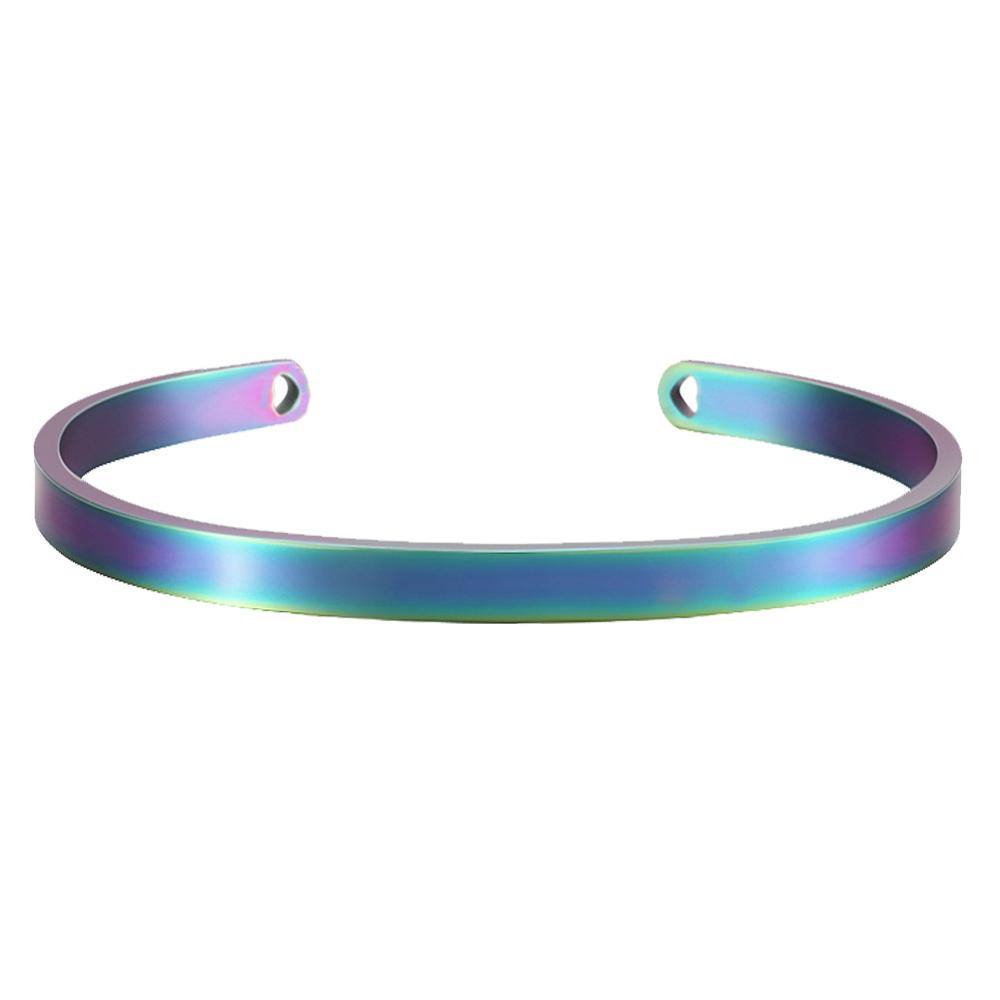 Personnalisé Bracelet for Women Custom Necklace Bar Engraved Text Mantra Bangle Cuff Stainless Steel Jewelry for Women Gift