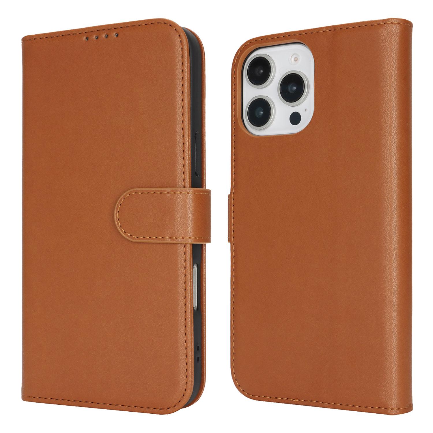 

Кошелек с двойным сложением - стиль карточки - вставляемые кожаные чехлы для iPhone 16 Pro Max, iPhone 16 и iPhone 16 Pro iPhone 16 ro max