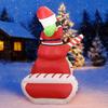 5.91FT Inflatable Toy Santa Candy Cane Sleigh LED Tank Festive Gift Xmas Decoration for Yard Christmas Supplies Home Decoration