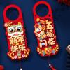 Chinese Style Horse Year Doorknob Pendant with Tassel Cartoon Door Handle Decoration Non-woven Blessing Words