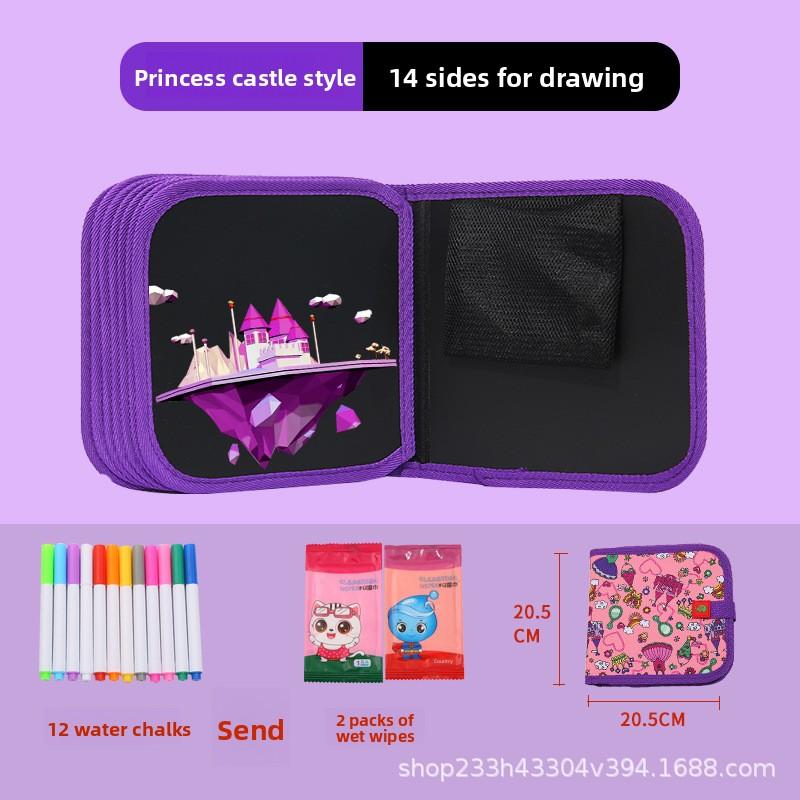 Children's Drawing Board Erasable Painting Book Coloring Water Chalk Cartoon Household Multi-functional Graffiti Drawing Board
