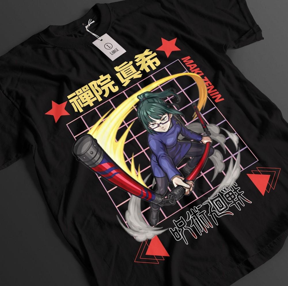 

Jujutsu Kaisen Shirt Maki Zenin T-Shirt Sukuna Gojo Tshirt JJK Anime Unisex Tee 2XL