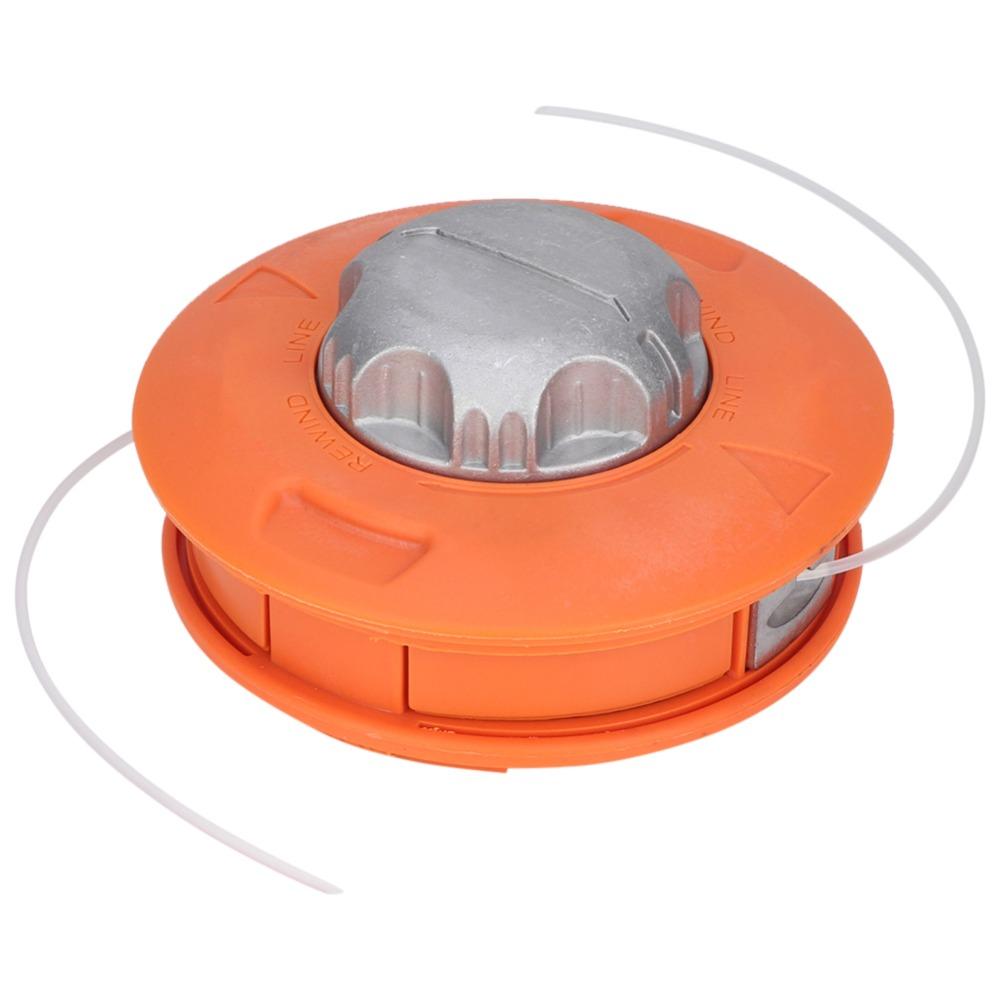 Durable Universal Bump Feed Trimmer Head Orange Heavy Duty Brush Cutter Head Aluminum Alloy Bump Spool String Trimmer Head