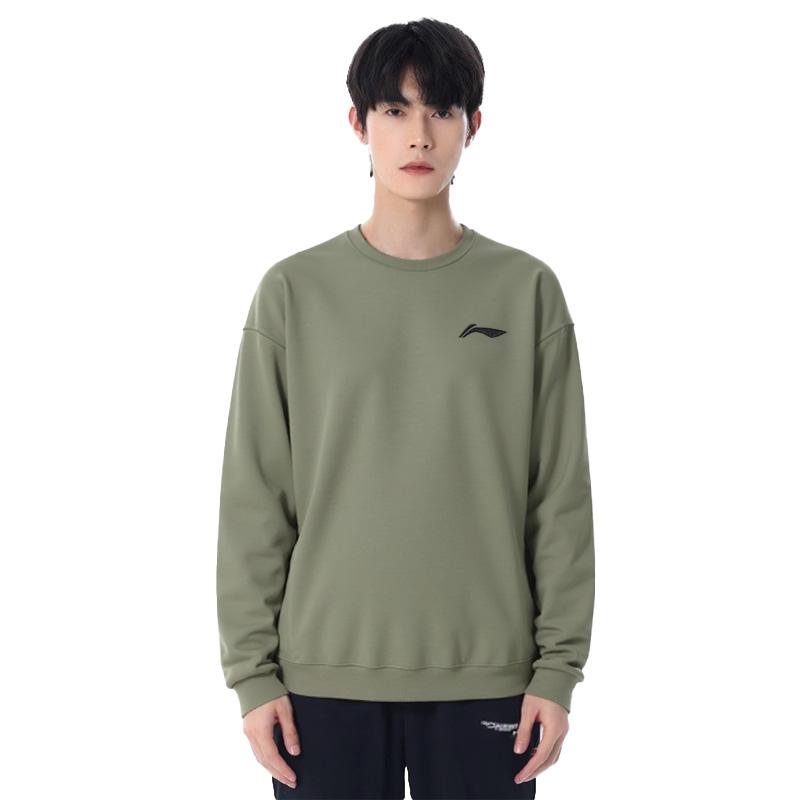 Li Ning Plain Comfortable Minimalist Student Style Logo Running Sports Casual Long Sleeve Sweatshirt Unisex sweatshirt AFDL38-1