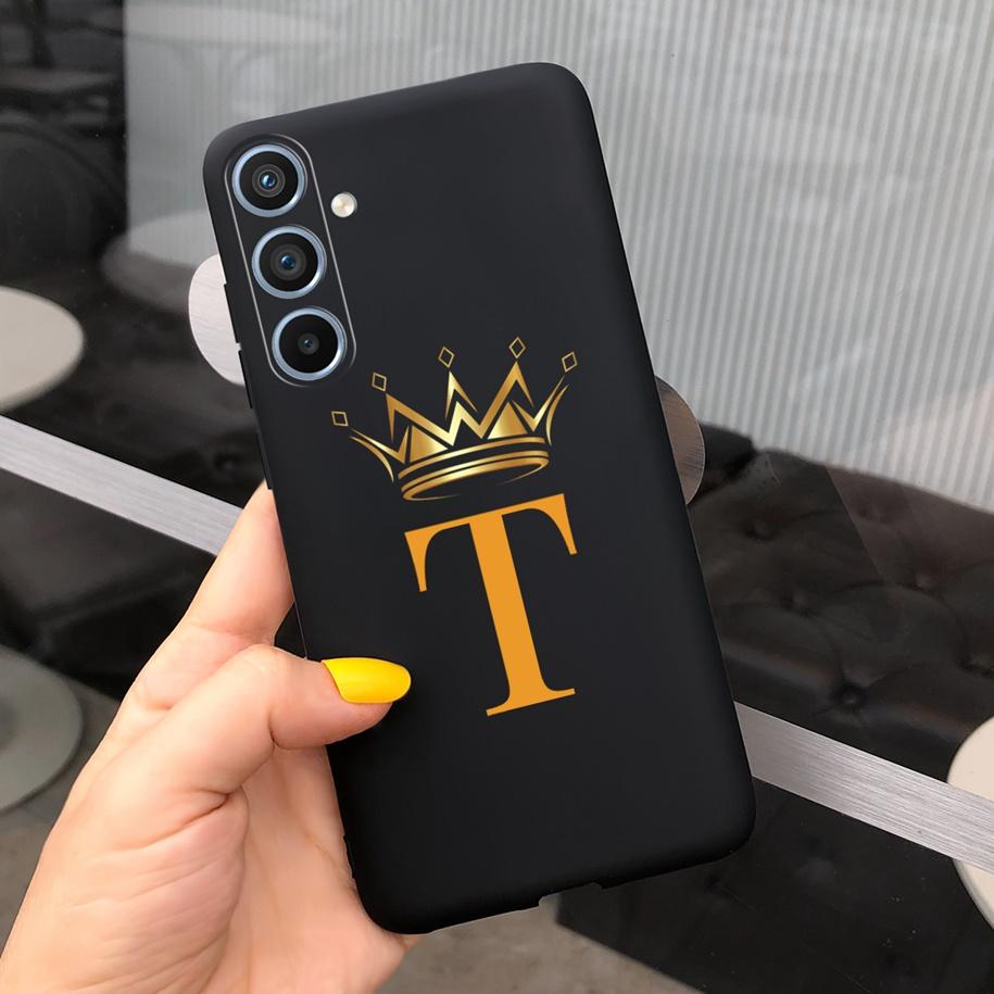 For Samsung Galaxy A52 A52S A53 A54 5G Case Luxury Crown Letters Painted Soft Slim Back Cover For Samsung A52 5G SM-A526B Fundas