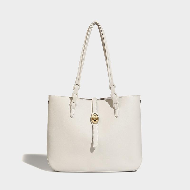 

Нішевий дизайн відра 2024 нова модна універсальна нішева сумка-тоут великої місткості для поїздок на роботу білий