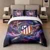 3Pcs Bedding SetAtletico Madrid Soft Bed Sheet and Two Pillowcases Home Bedroom Decor