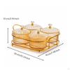 Divided Serving Tray with Lid and Handle Easy to Clean Snack FoodGrade Platter