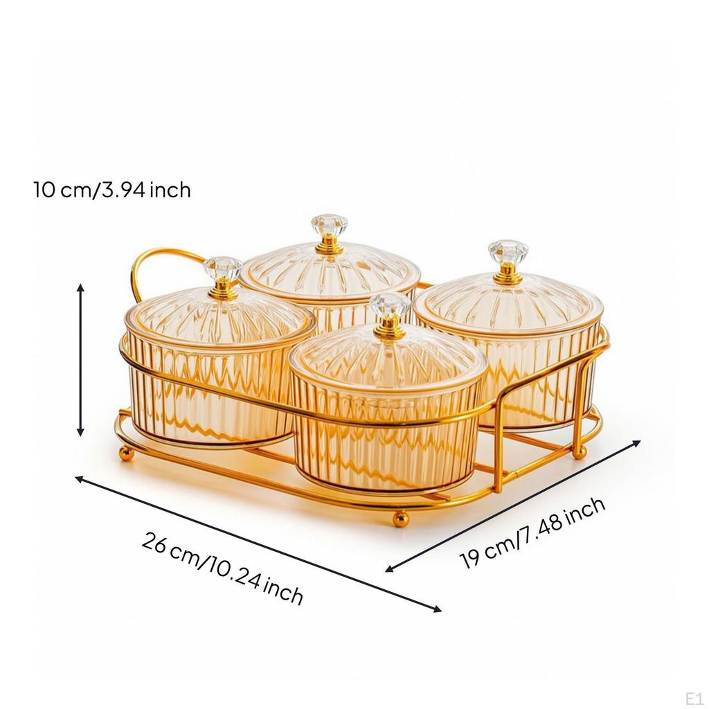 Divided Serving Tray with Lid and Handle Easy to Clean Snack FoodGrade Platter