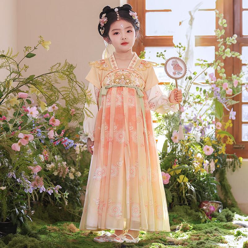 Anneyol Girls' Hanfu Summer Princess Dress