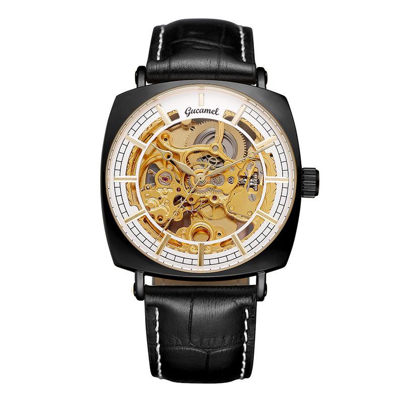 Top Brand New European and American Style Fashion Men's Watch Automatic Mechanical Men's Watch Casual Full Hollow Fashion Watch