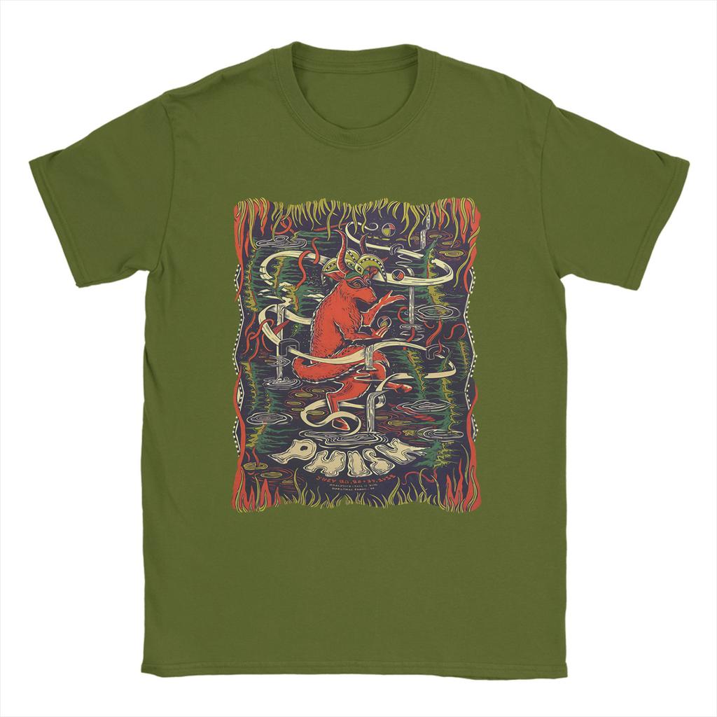 Men Phish Summer Tour 2025 T Shirt 100 Cotton Tops Awesome Short Sleeve Round Neck Tee Shirt Graphic Printed Tshirts