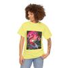 Neon Flamingo Sunset Retro Graphic Tee