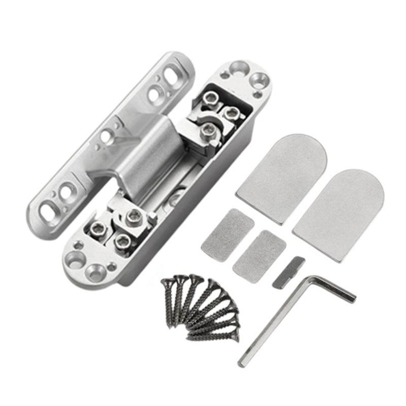 125 Degree Invisible Muted Door Hinge Adjustable Butt Hinges Aluminum Alloy Concealed Hinge Furniture Hardware