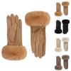 Gloves, Women's Deer Skin Velvet Velvet Wrist Warm Gloves, Men's Gloves, Men's Cycling Skiing Gloves