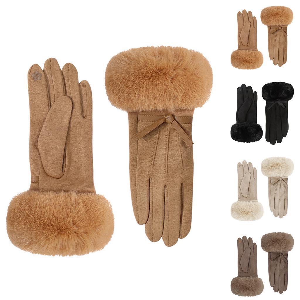 Gloves, Women's Deer Skin Velvet Velvet Wrist Warm Gloves, Men's Gloves, Men's Cycling Skiing Gloves